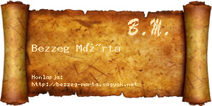 Bezzeg Márta névjegykártya